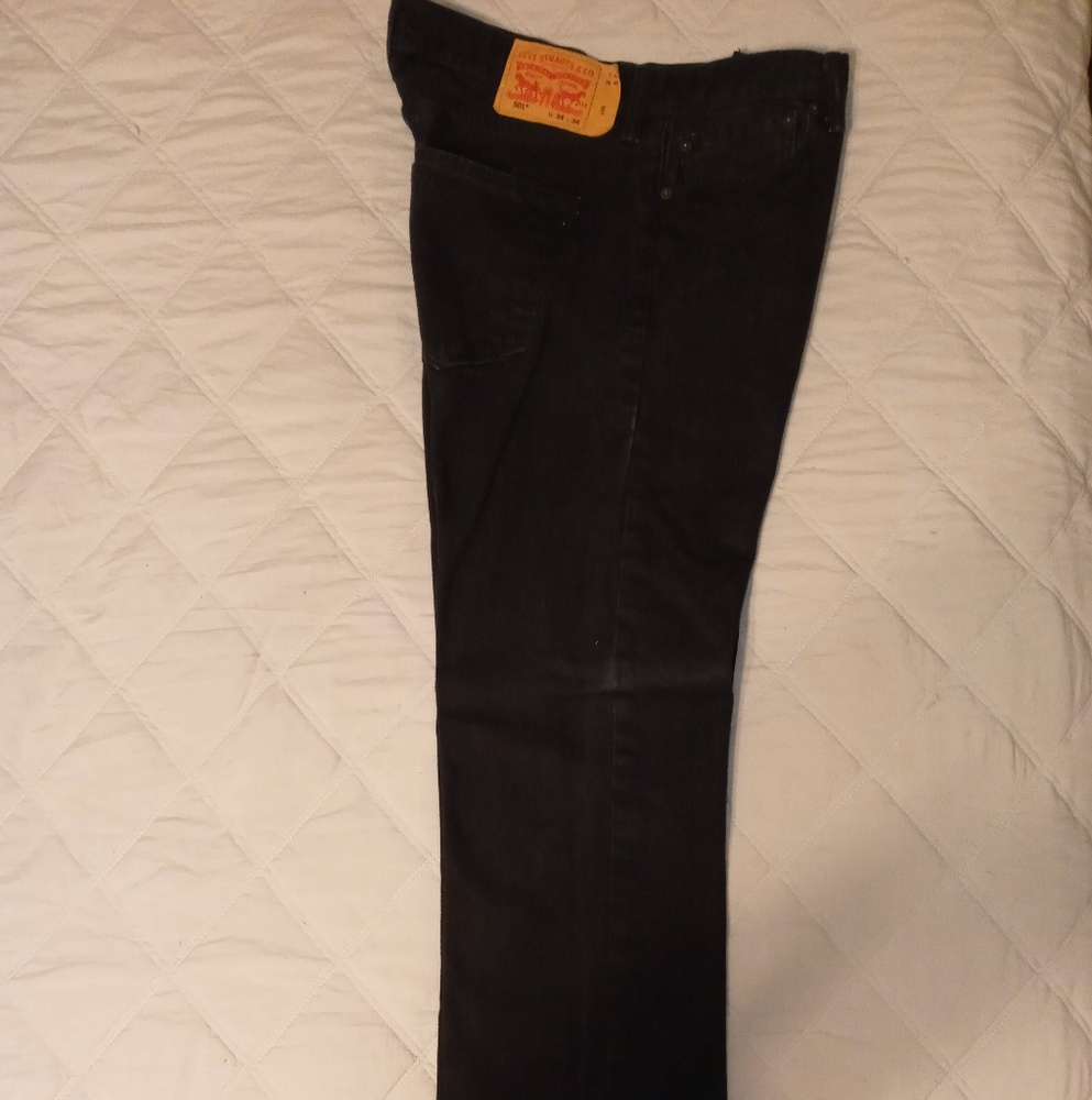 34 x 34 Black 501 Button Fly Levis